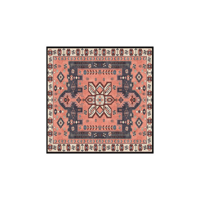Tapis oriental en chenille / polyester tissé à la main Fitnat