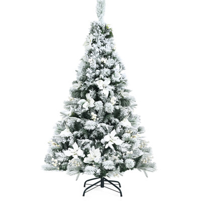 Arbre de Noël 5 po en PVC artificiel blanc