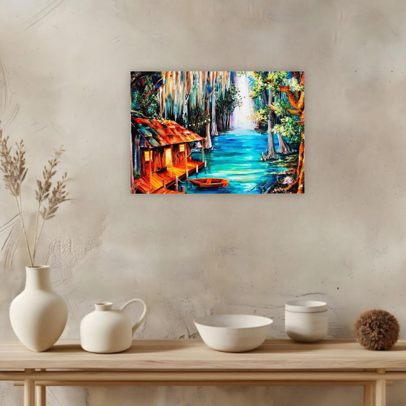 Lune sur toile Bayou, impression sur toile 24 po x 20 po