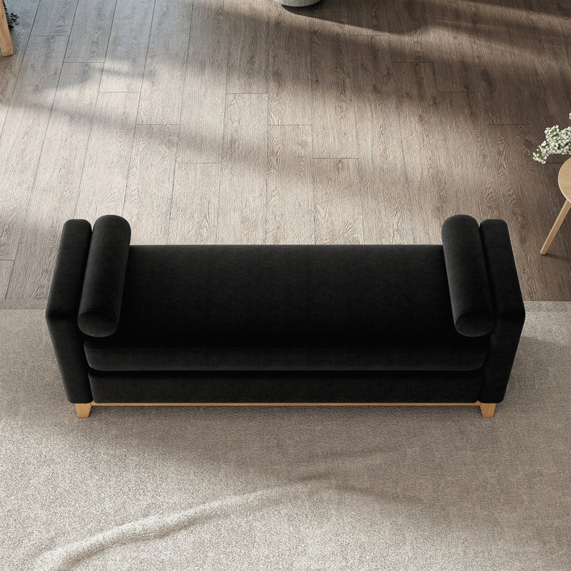 Banc Modern Farmhouse, Naturel, Noir