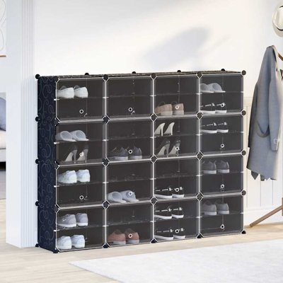 32 Pair Stackable Overdoor Shoe Organiser