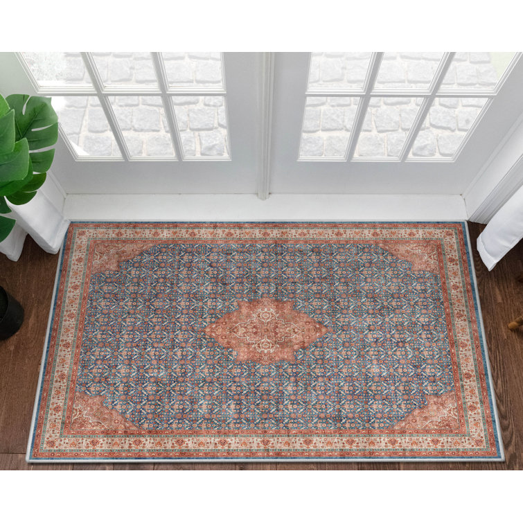 Tapis bleu / ivoire Asha Lilith