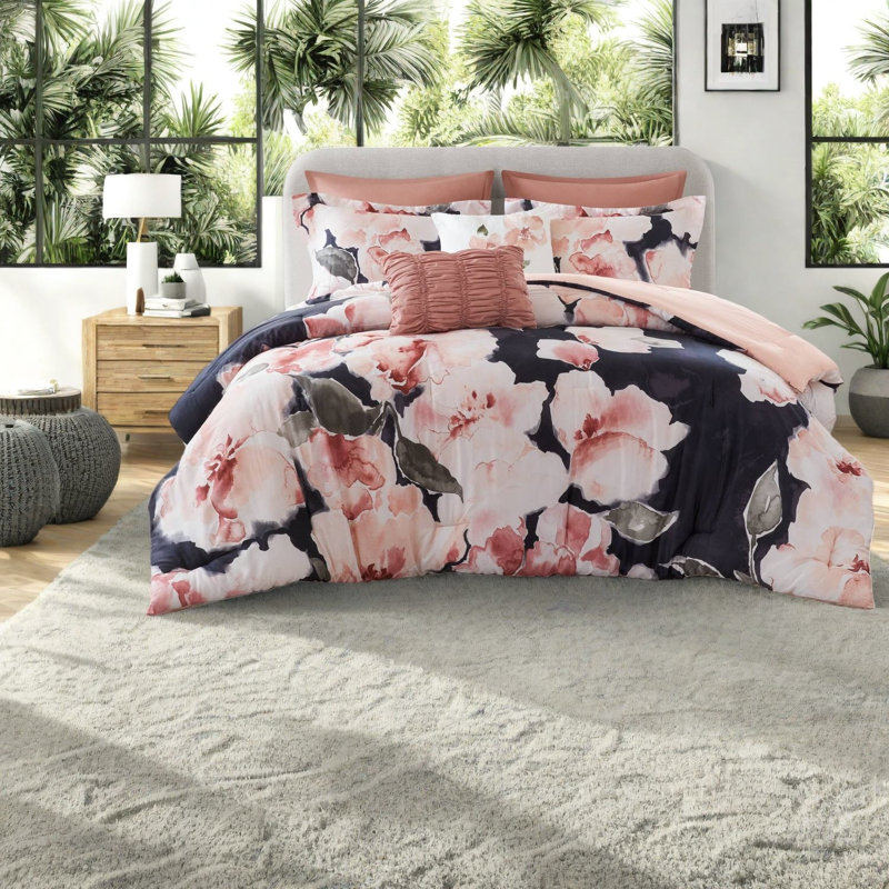 Ensemble de literie élégant 7 pièces avec coton confortable et multicolore pour une utilisation domestique
