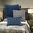 Navy Seven-piece Polyester Modern Bedding Set For Home Comfort