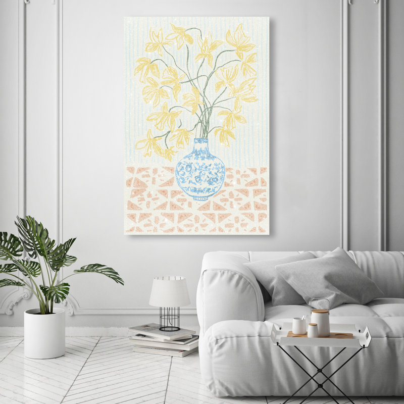Yellow Iris Summer Print by Oliver Gal, 15"H x 10"W, Gallery Wrapped