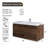 48 Inch Rose Wood Color Integrated Basin Wall Mounted Bathroom Cabinet-36376756