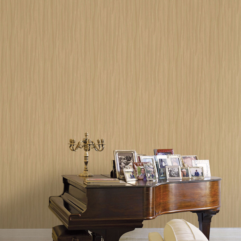 Deliza 10.05m x 1.06m Textured Glitter Paste the Wall Wallpaper Roll, Dark Gold
