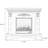 White Solid Wood Electric Fireplace-1617205067