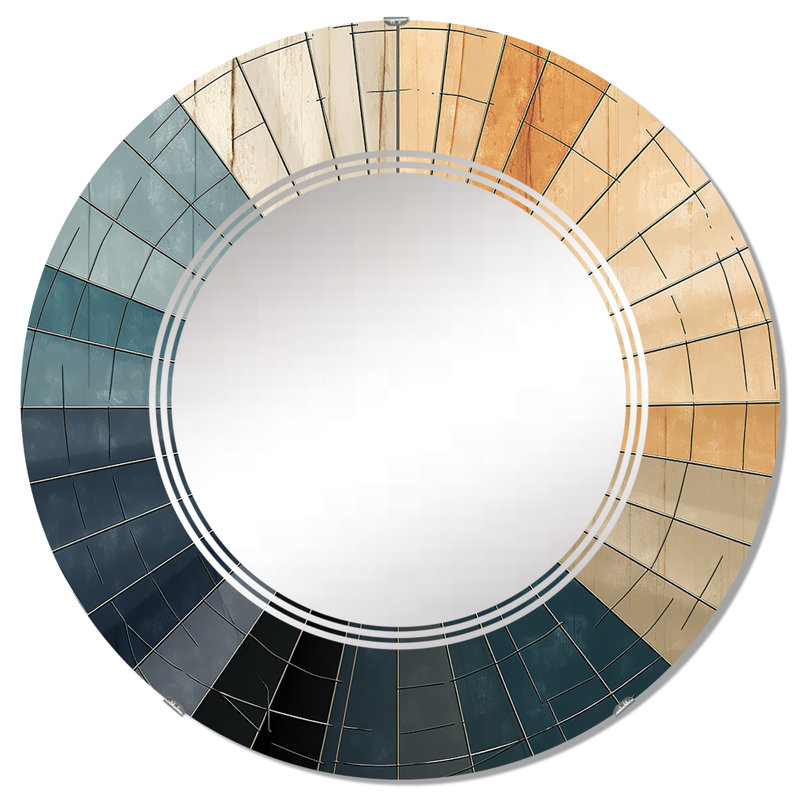 Figgy - Miroir mural moderne rond, 32 po x 32 po