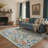 Eden Floral Machine Washable Floral / Blush Pink Indoor Runner Rug With Non-Slip Backing-29259325-25836534