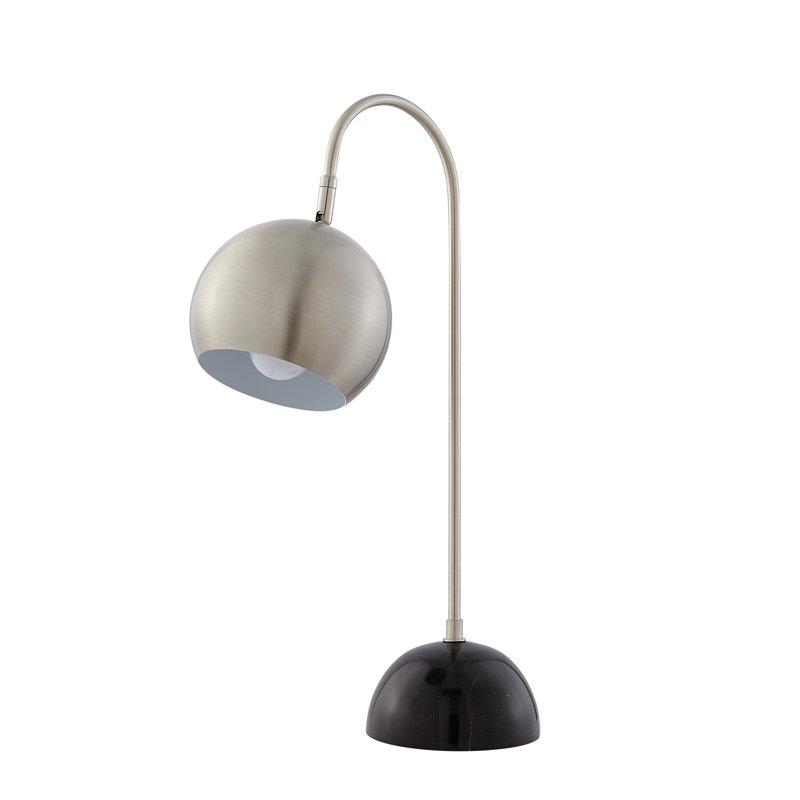 Lampe de bureau en métal Grith, gris, Noir