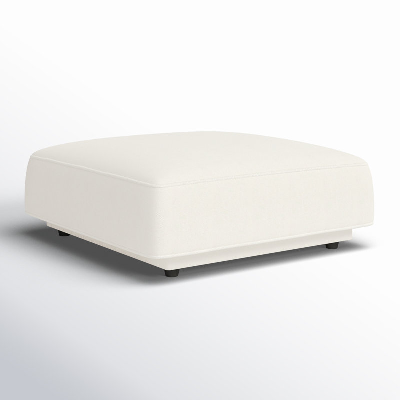 Catalya Upholstered Ottoman, Novax White Boucle