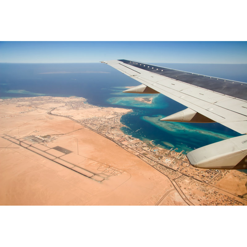 Eggen Airplane Over African Coast - Wrapped Canvas Print, 20cm H x 30cm W x 3.8cm D