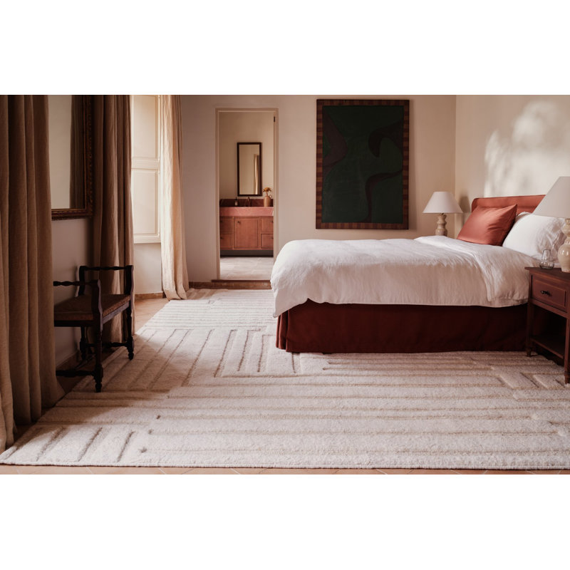 Narrows Ivory Area Rug, Rectangle 5' x 7'6"