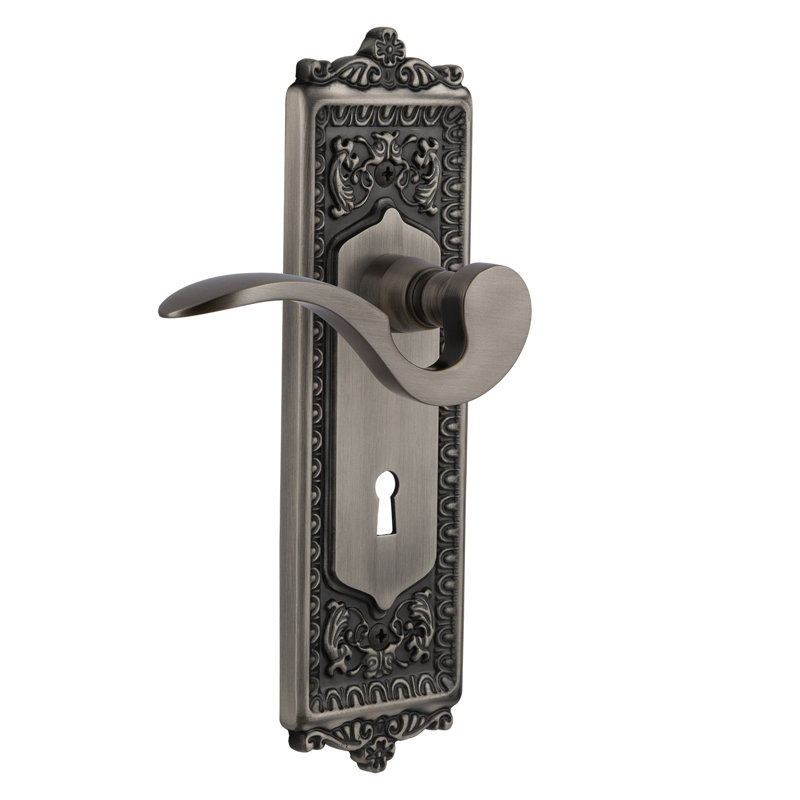 Plaque de protection pour œuf et jeu de fléchettes (lit et salle de bain) avec trou de serrure décoratif et levier de manoir