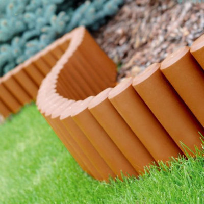 Faine Brown Plastic End Post for Lawn Edging