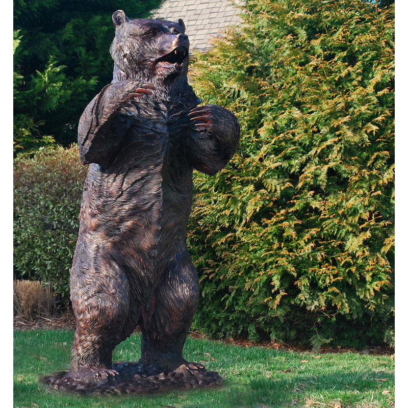 Bear Bronze Garden Statue