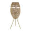 Iman 23.5" High Black Satin-Painted Iron Table Lamp With Round Tan Hemp Rope Shade - Bay Isle Home™-1115442139
