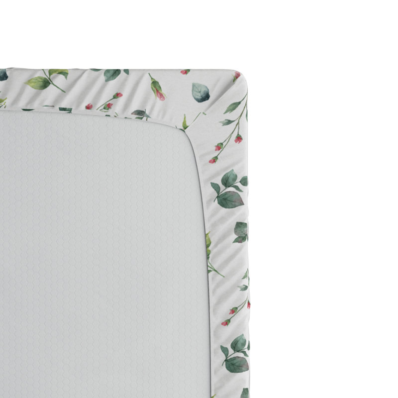 Microfiber Floral Fitted Sheet, Twin XL Fitted Sheet