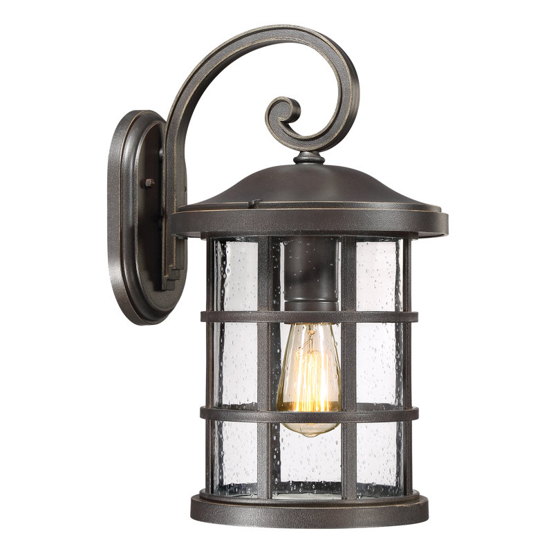 Lanterne murale d'extérieur à 1 ampoule H 17,75 po Autry, Bronze palladien