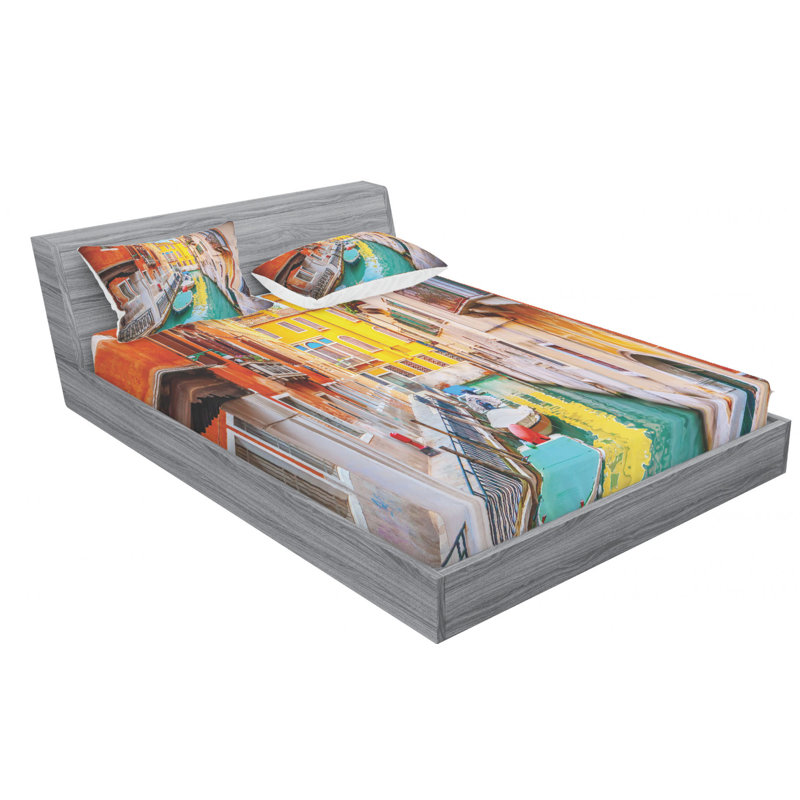 Microfiber Sheet Set, Queen Sheet Set with Fitted Sheet
