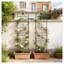 Ensemble de 2 treillis de jardin en métal antirouille pour plantes grimpantes - Support de fleurs d'extérieur de 86,7 po de hauteur avec motif de papillons