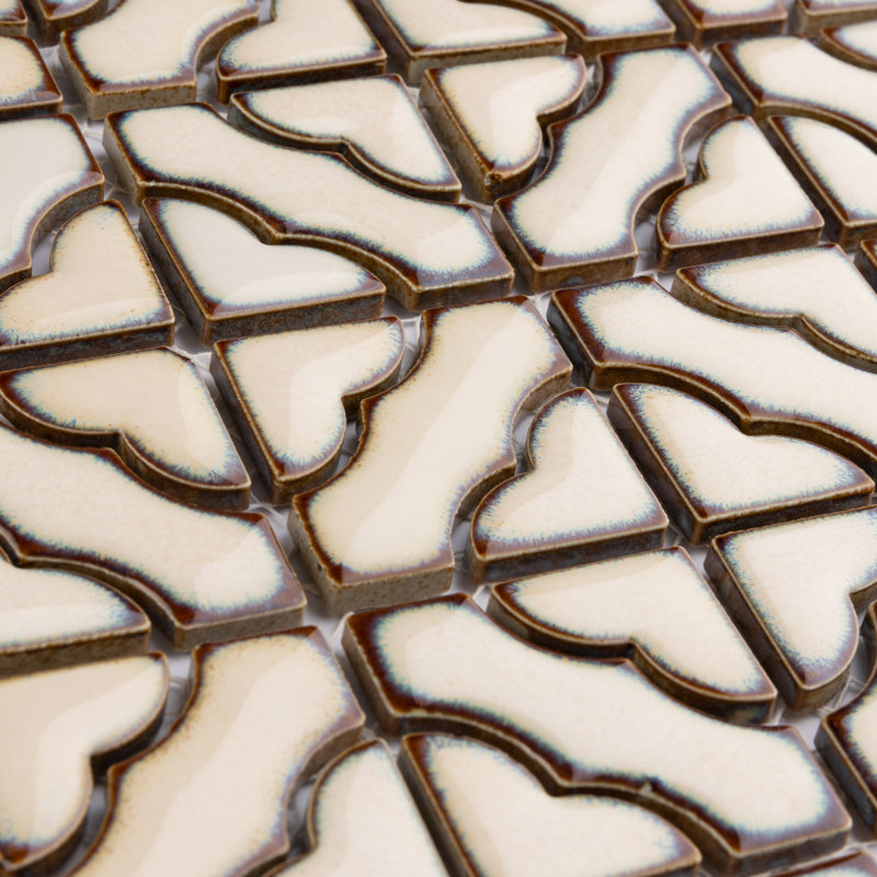Mosaïque en porcelaine 12 po x 12 po Hudson Tower Beige