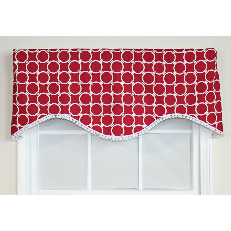 Rideau de cuisine Dibble Ringlets, Rouge