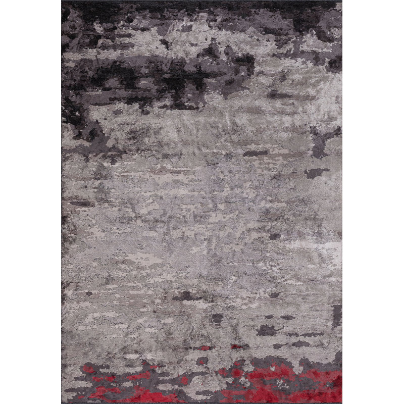 Besaraba Abstract Hand Loom Indoor / Outdoor Area Rug, Rectangle 6'7" x 8'2"
