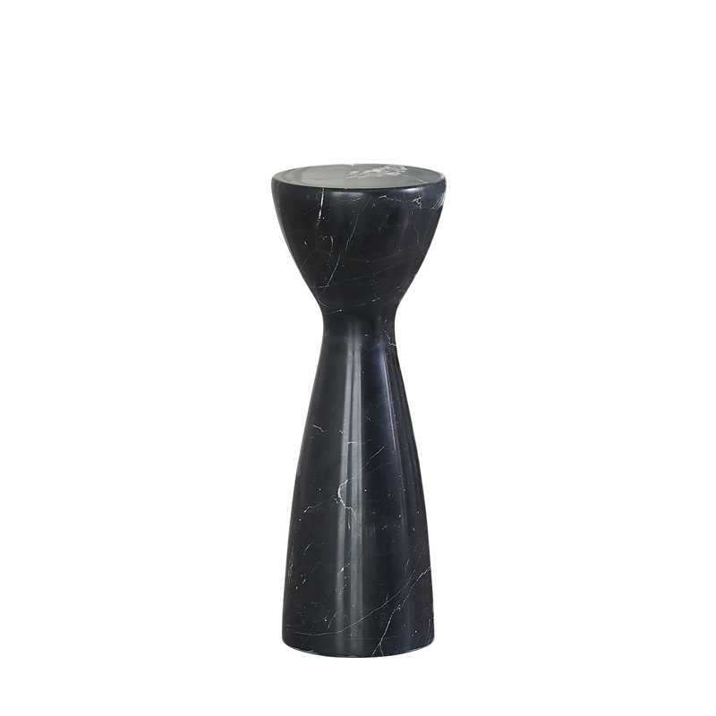Marble Tower Table-Sm, Black
