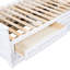 Lit plateforme simple avec armoire verticale tout-en-un et 4 tiroirs de chaque côté-393101196