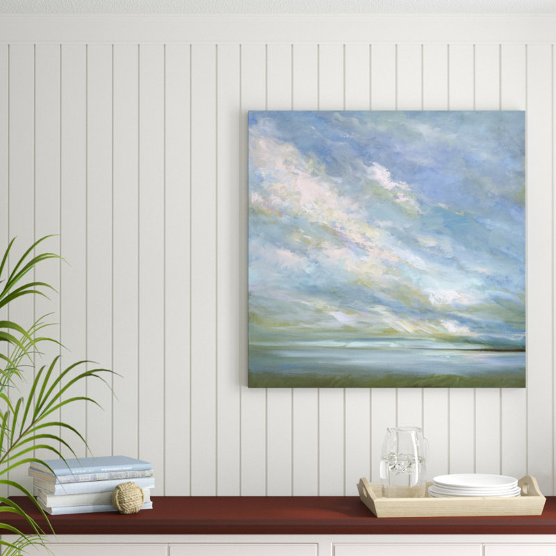 «Coastal Sky # 3», peinture sur toile, H 36 po x l 36 po