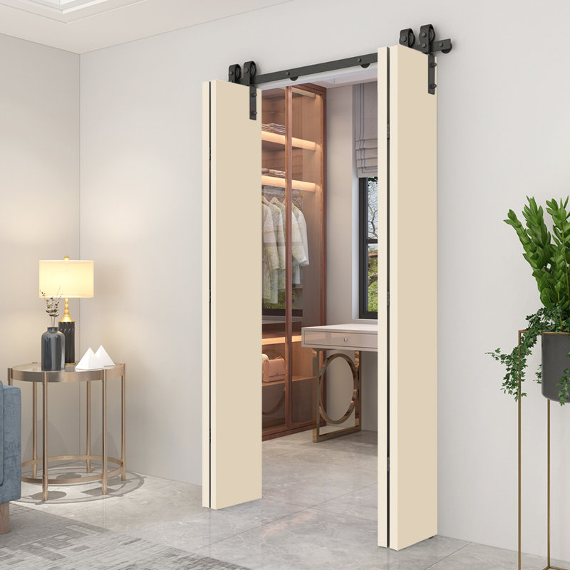Porte de grange encastrée 48 "x 80", Beige