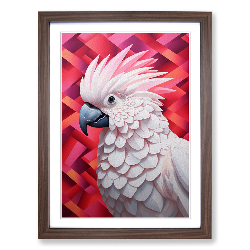 Single Picture Frame Print on Wood, 64cm H x 46cm W, Walnut Framed