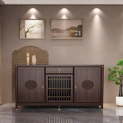 Buffet en bois massif de style chinois