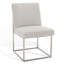 Chaise d'appoint rembourrée en acier inoxydable Athens-1213203037-1208173591