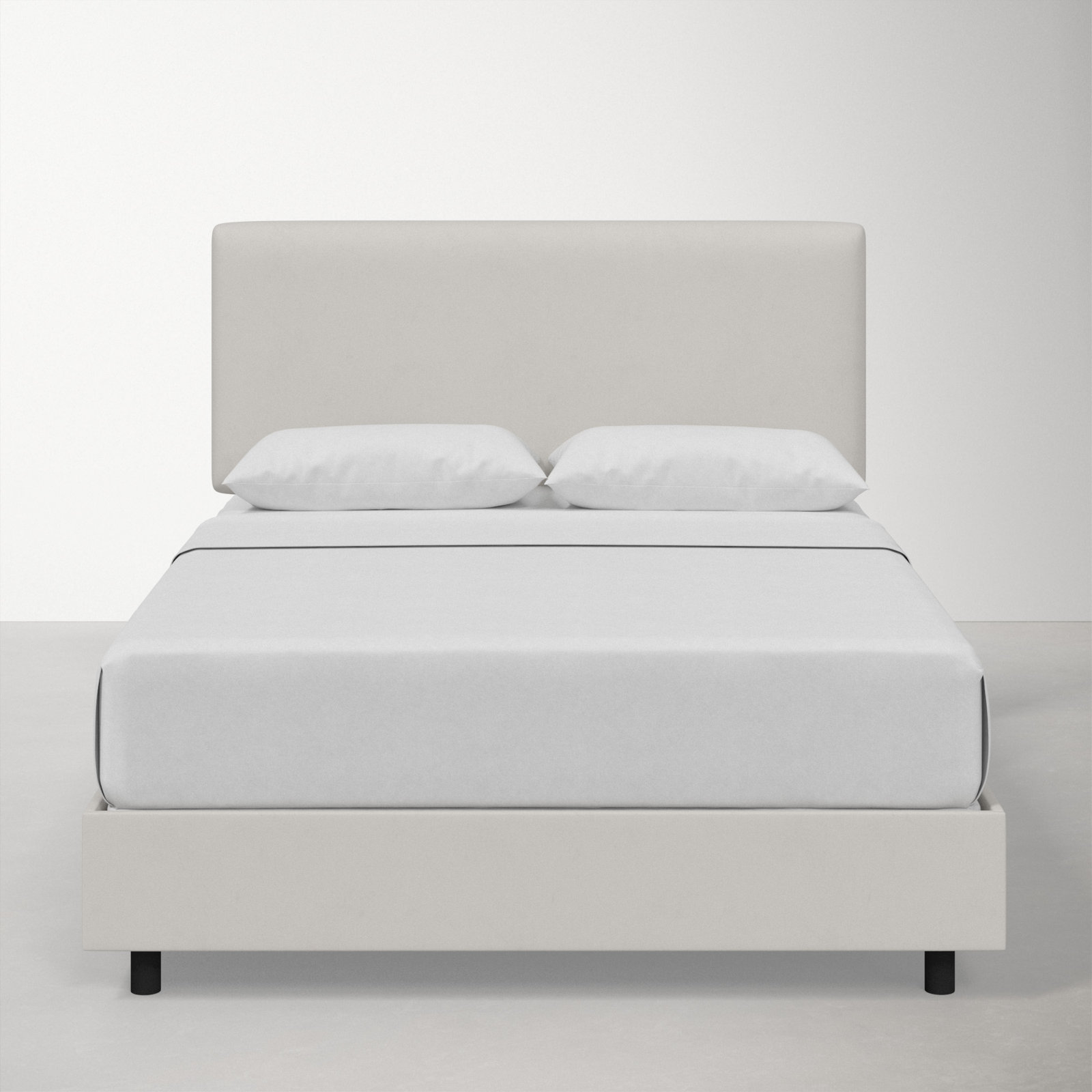 Eisley Upholstered Bed, Queen, Bella Light Gray Performance Velvet