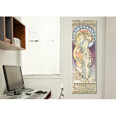 Reproduction d’art graphique sur toile tendue « alphonse mucha la samaritaine »