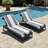Superior Cabana Striped Cotton Standard Size Towel/ Chaise Lounge Chair Cover Set-554895845-544011234