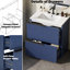 Meuble-lavabo bleu de 30 po avec lavabo en céramique, système double, trous de robinet pré-percés de 8 po et structure résistante avec conception cannelée, tiroirs d'extension, panneau de connexion de comptoir brillant entre les tiroirs-1758079234
