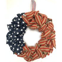 Burlap Wreath Red White and Blue Burlap Buffalo Bills 