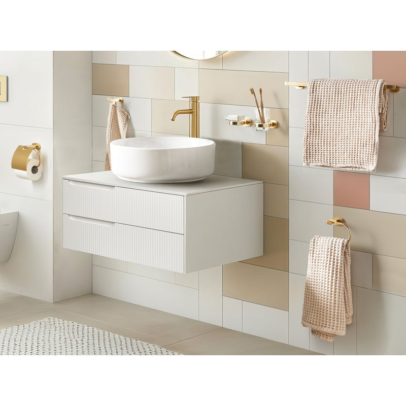 6-Piece Bathroom Hardware Set TOCOPILLA with Towel Bars and Hooks, Gold