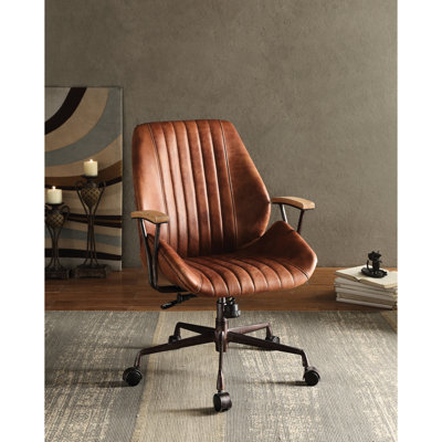 Ornement en cuir pour siège de bureau - Support ergonomique, siège réglable, structure en métal, hauteur de pivotement exceptionnelle