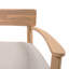 Ensemble de 1 fauteuil club d'extérieur en bois d'acacia avec coussin de siège
