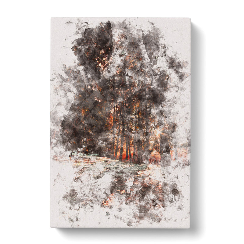 Forest Sunlight - Wrapped Canvas Painting, 91cm H x 60cm W x 3cm D