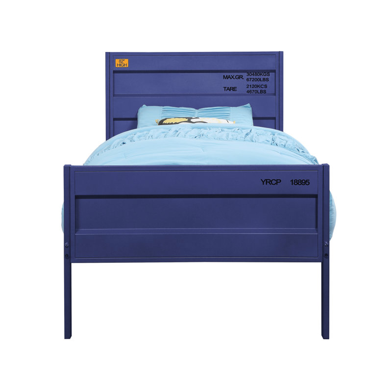 Cargo Blue Finish Full Bed, Blue, Full