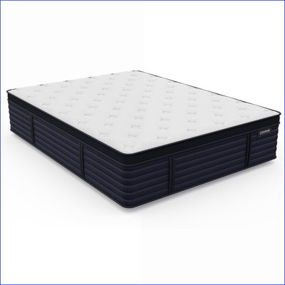 Mattresses | 14.5'' Firm Euro-Top Latex Hybrid, Greenguard Gold, Made in USA, Twin XL | White | Foam+Spring