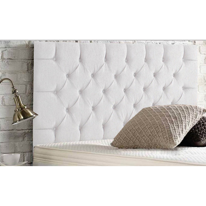 Esters Upholstered Headboard, Chenille, Ivory, Small Double (4')