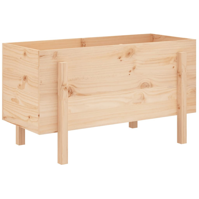 Meenakshi Wood Raised Garden Bed, 57cm H x 101cm W x 50cm D, Brown, Pine