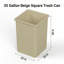 Poubelle en plastique beige 35 gallons avec base renforcée-128822432